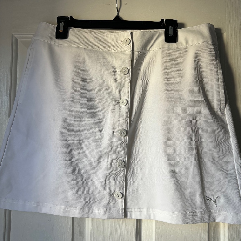 Puma White Button Down Golf Skirt!